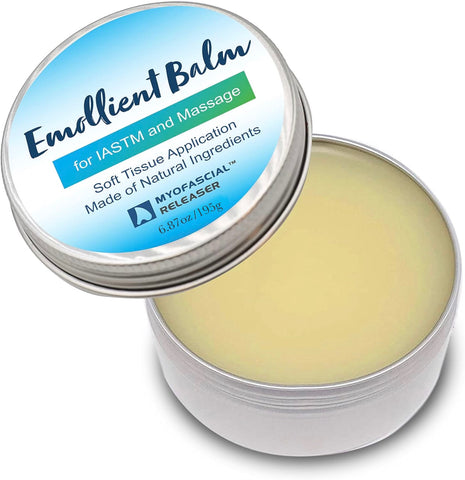 Massage Tools Emollient Balm - Natural Essential Massage Oil - Myofascial Release Tool Massage Cream for Massage Therapy - IASTM Tool Muscle Rub Ultra Strength - Gua Sha Tool Partner for Body & Facial (195g tin)