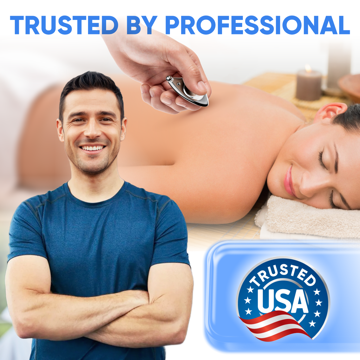 (Micro Tool) Professional Muscle Scraper - Patented IASTM Massage Tool for Physical Therapy, GuaSha Tool for Body Myofascial Release - Medical Grade 304 Stainless Steel