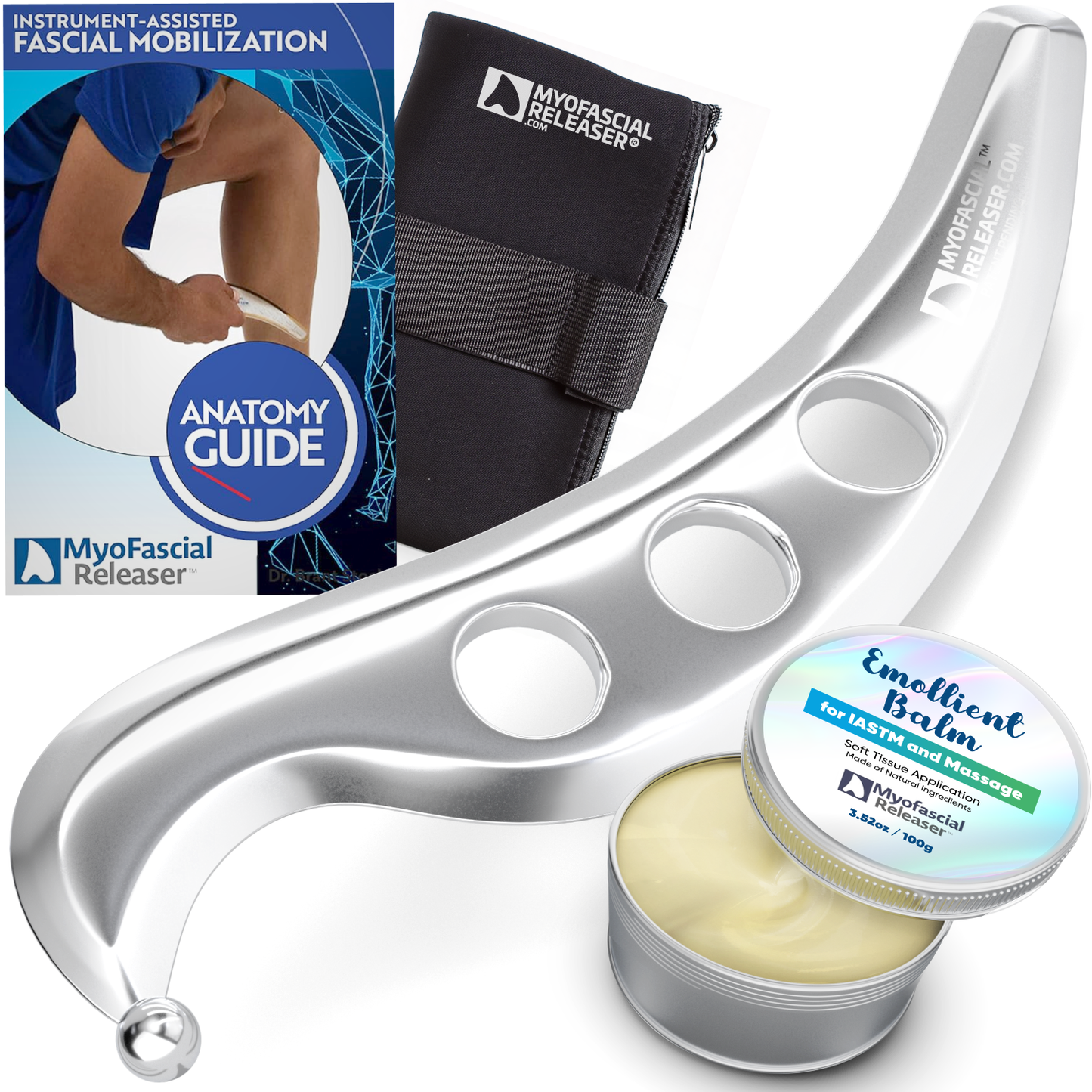 (Ellipse Pro) Professional Muscle Scraper - Patented IASTM Massage Tool for Physical Therapy, GuaSha Tool for Body Myofascial Release - Medical Grade 304 Stainless Steel