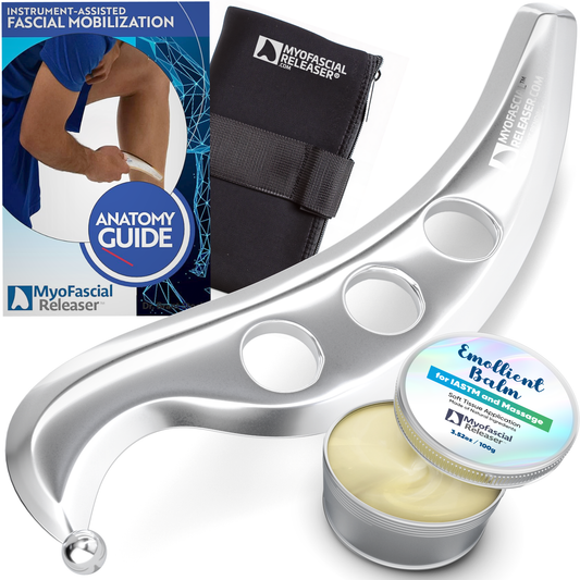 (Ellipse Pro) Professional Muscle Scraper - Patented IASTM Massage Tool for Physical Therapy, GuaSha Tool for Body Myofascial Release - Medical Grade 304 Stainless Steel