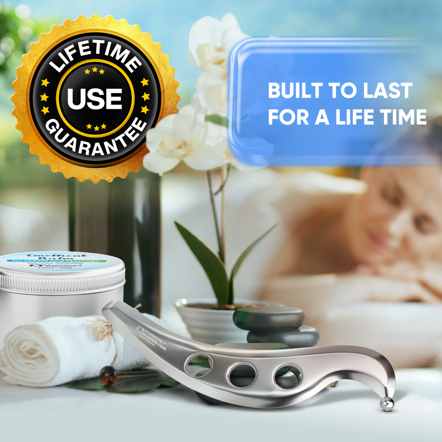 (Ellipse Pro) Professional Muscle Scraper - Patented IASTM Massage Tool for Physical Therapy, GuaSha Tool for Body Myofascial Release - Medical Grade 304 Stainless Steel